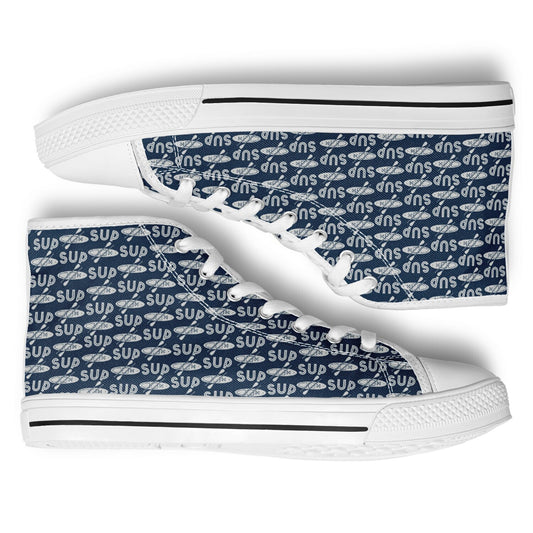 Men's White and Blue SUP and Paddle Urban Peak High Top Shoes