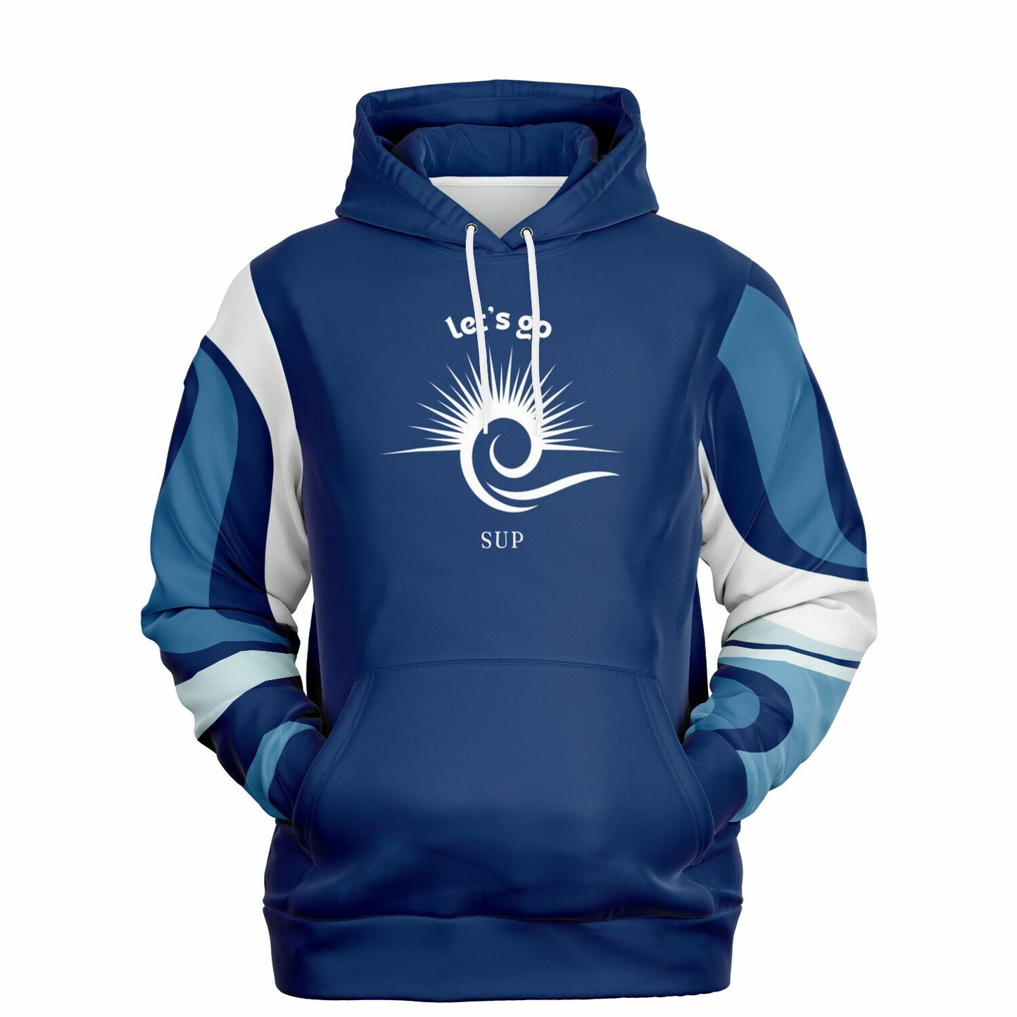 Men's And Women's Blue Waves and Sun Element SUP Athletic Hoodie