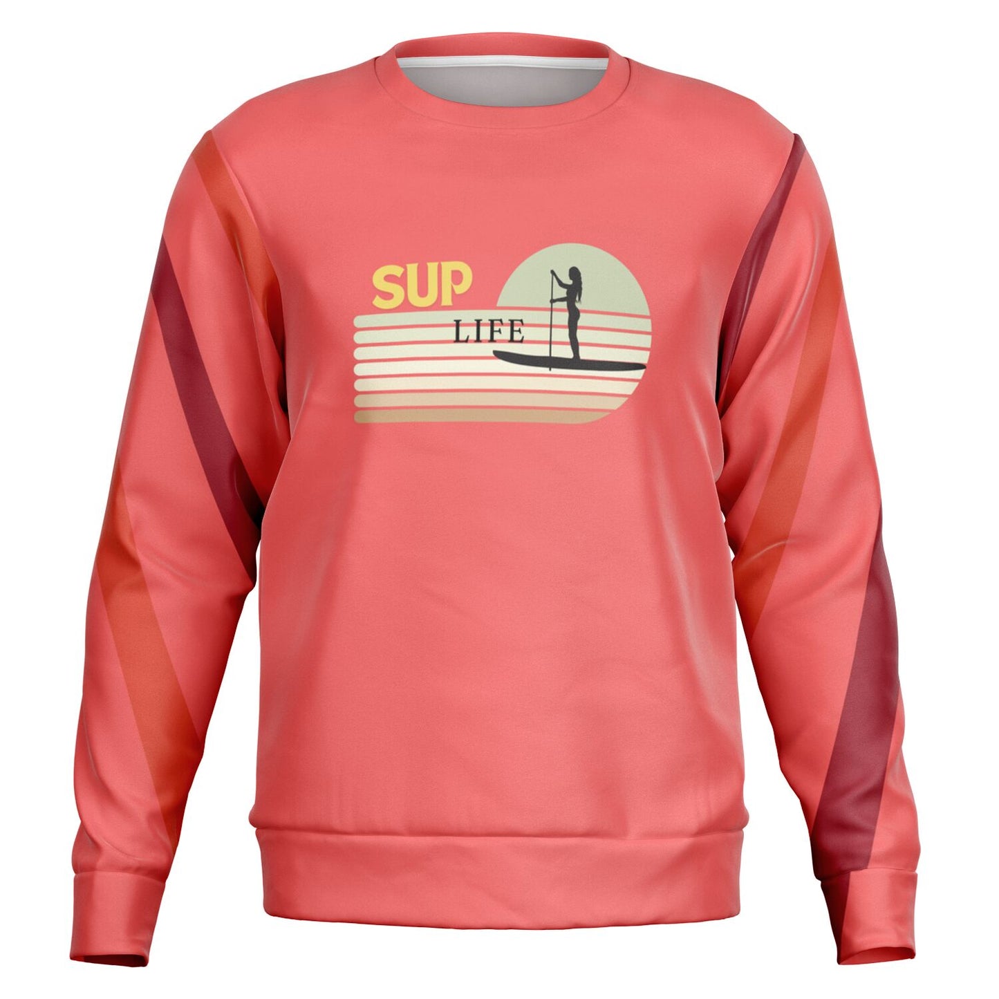 Women's Red SUP Time Athletic Sweatshirt