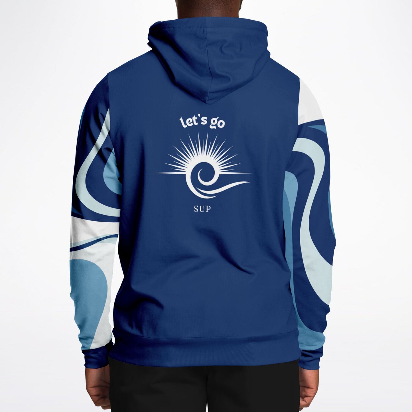 Men's And Women's Blue Waves and Sun Element SUP Athletic Hoodie