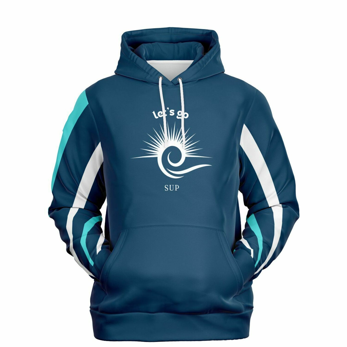 Unisex Blue Let's Go SUP Athletic Hoodie