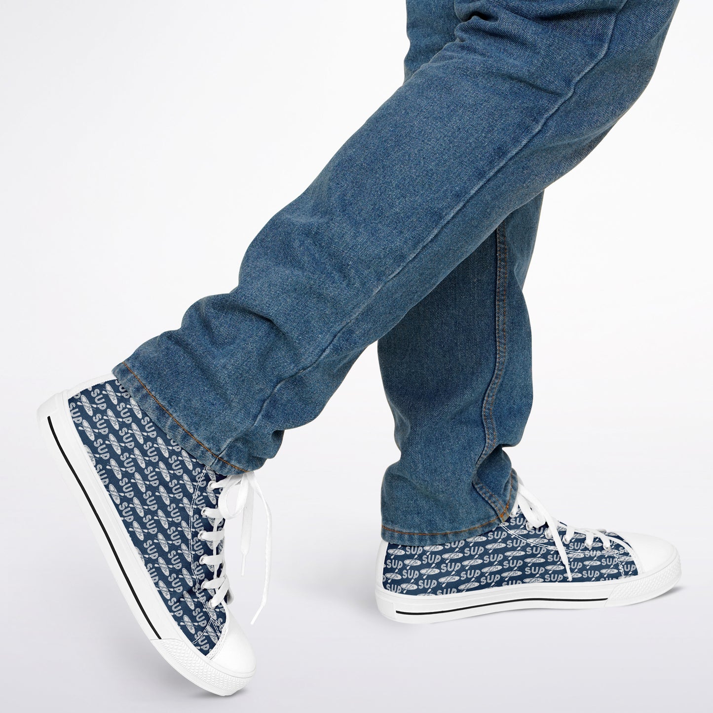 Men's White and Blue SUP and Paddle Urban Peak High Top Shoes