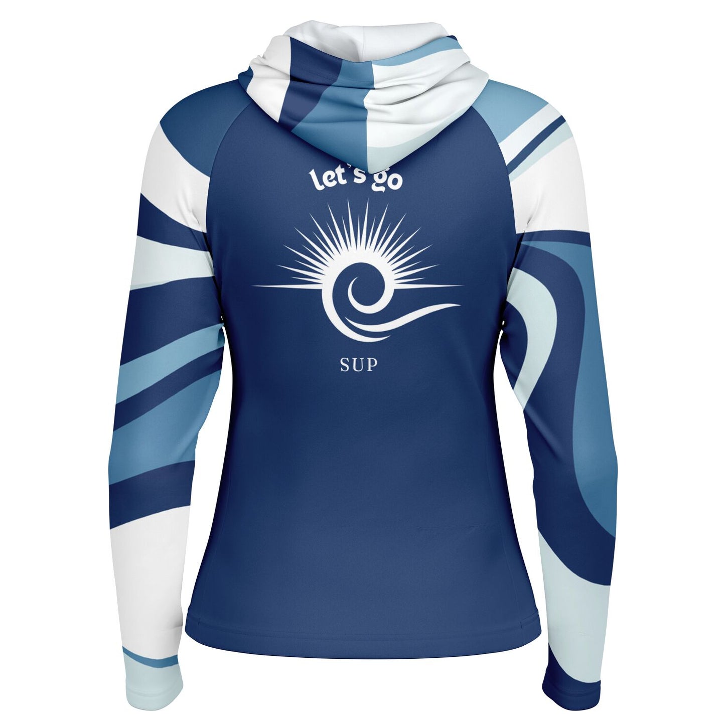 Women's Blue Let's Go SUP Long Sleeve Hooded Performance Shirt