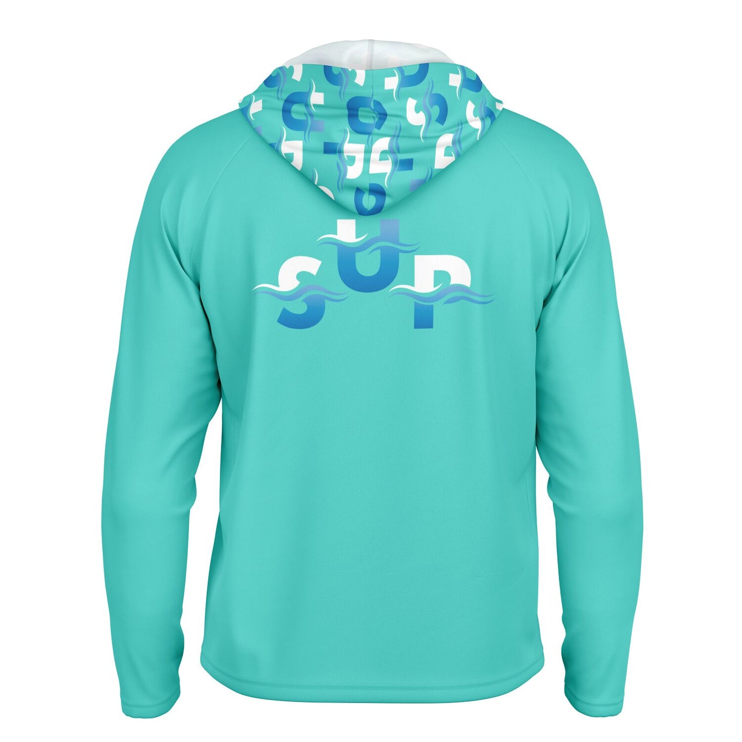 Men's Aqua SUP Long Sleeve Hooded Performance Shirt