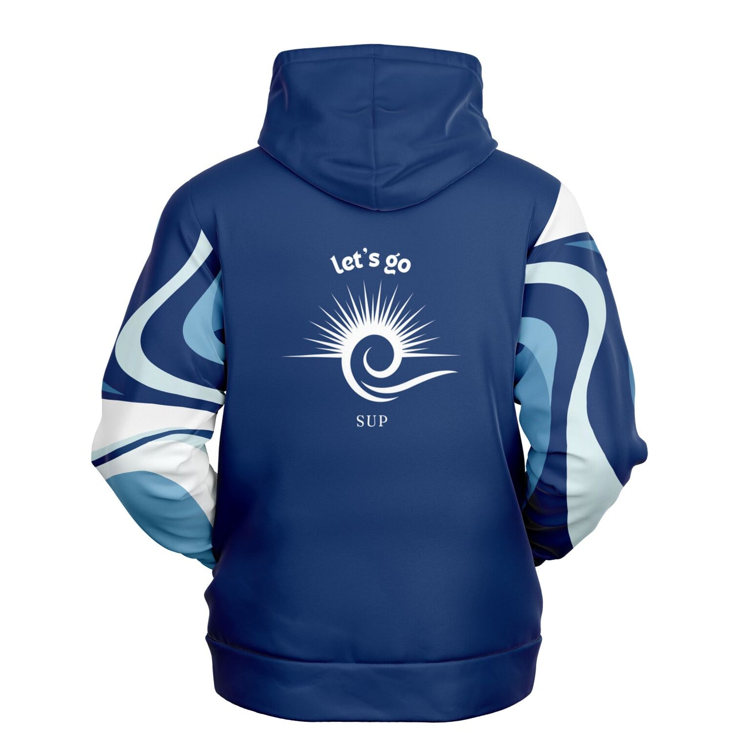 Men's And Women's Blue Waves and Sun Element SUP Athletic Hoodie