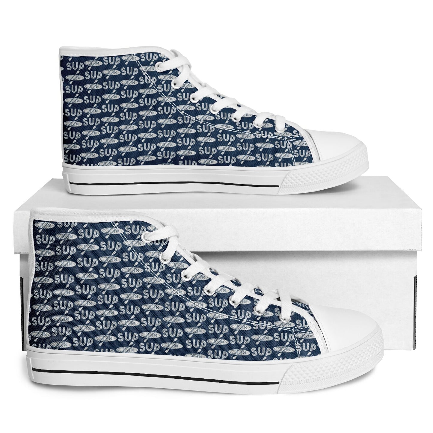 Men's White and Blue SUP and Paddle Urban Peak High Top Shoes