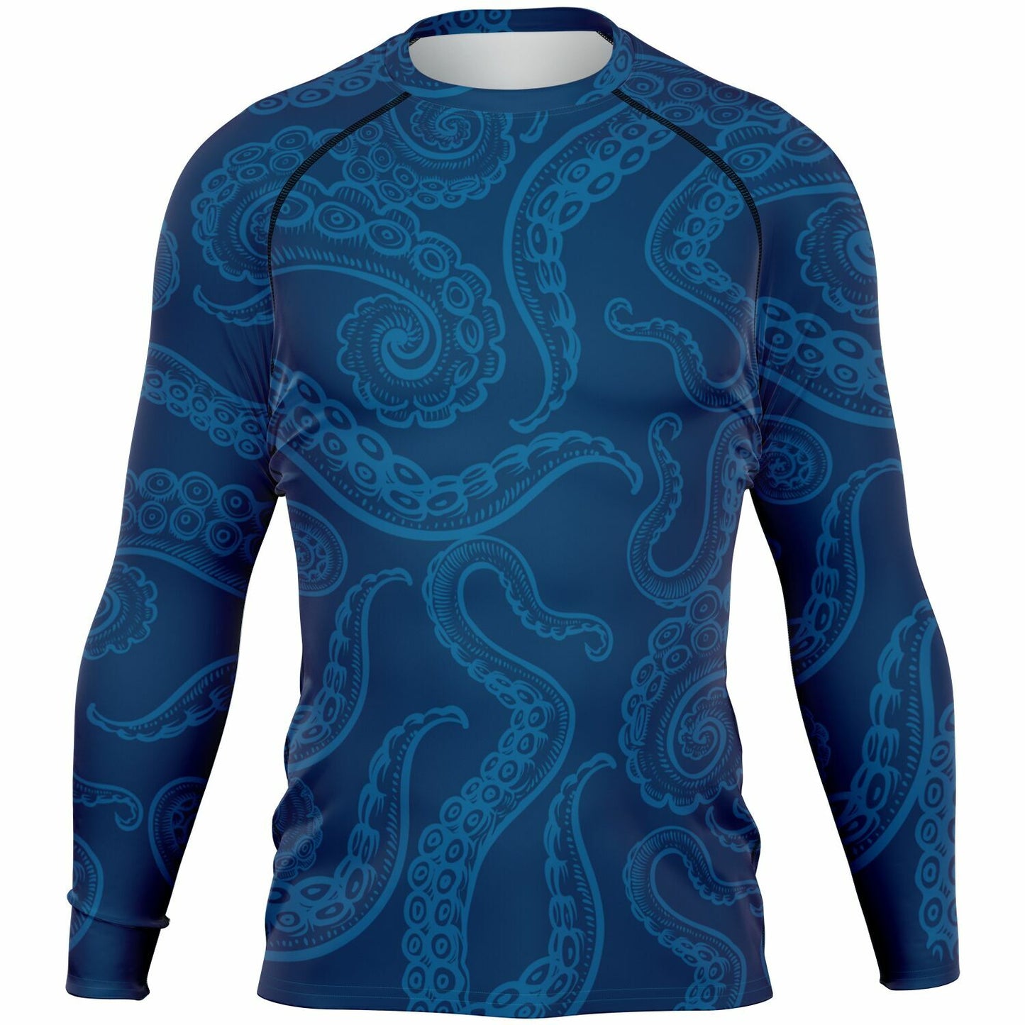 Deep Blue Octopus Inspired Men's Rashguard