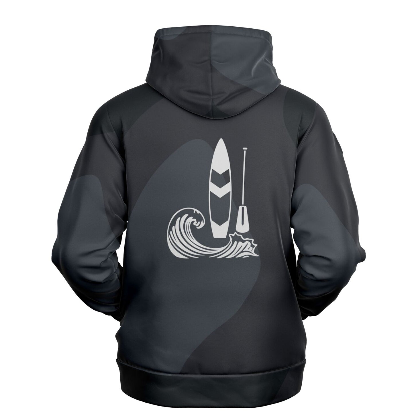 Men's Grey Paddle and Wave Fashion Hoodie