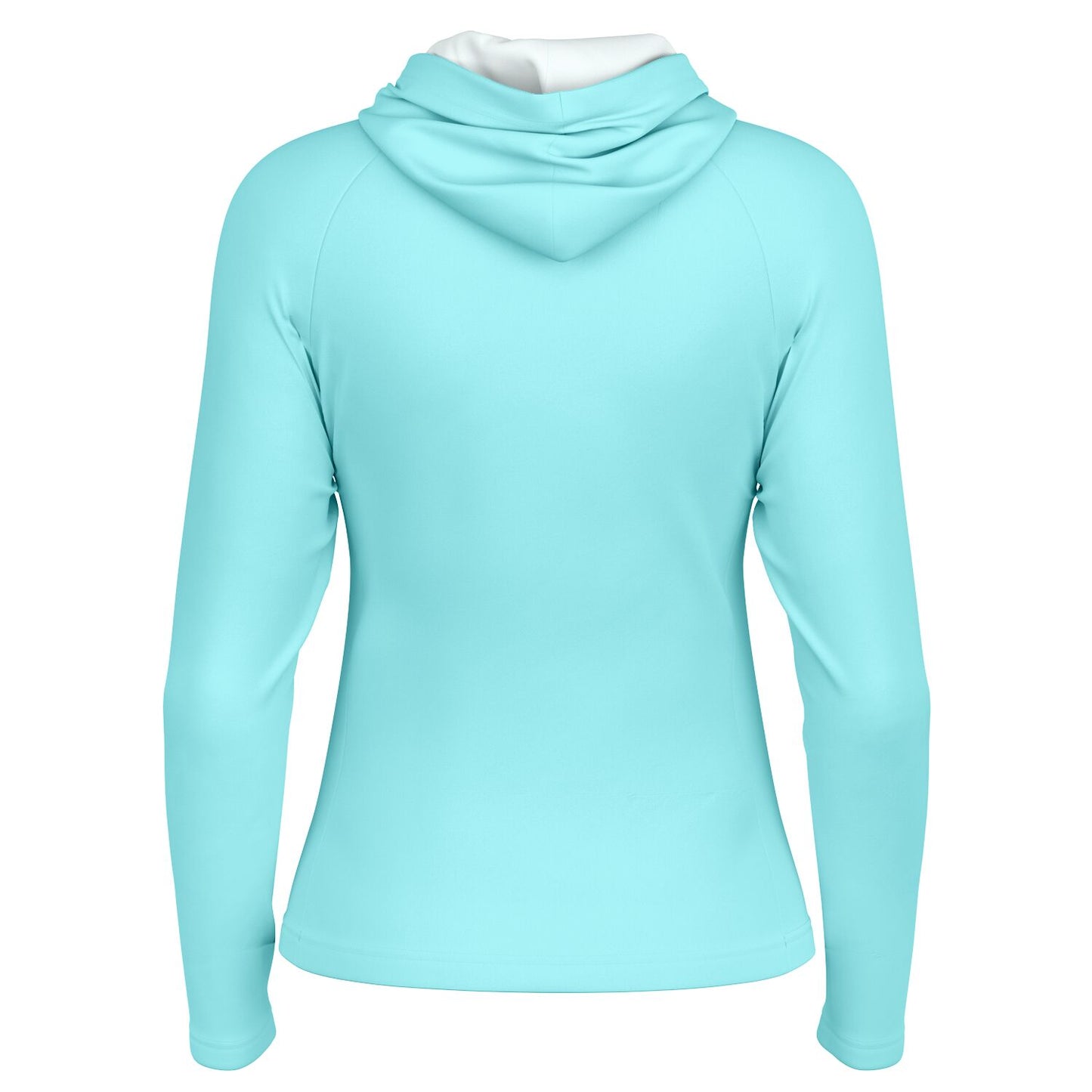 Women’s Pastel Cyan SUP Paddleboard Hooded Performance Shirt