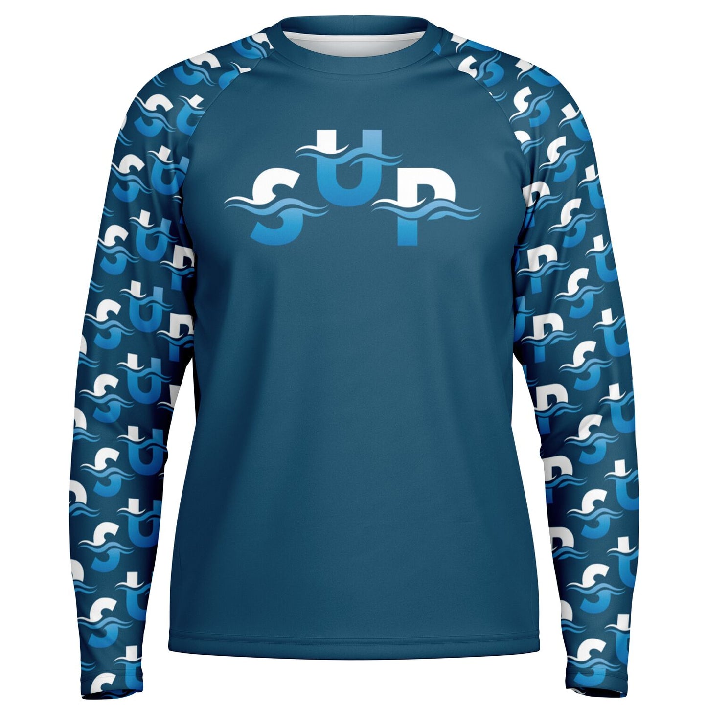 Men's Navy SUP Athletic Long Sleeve Performance Shirt