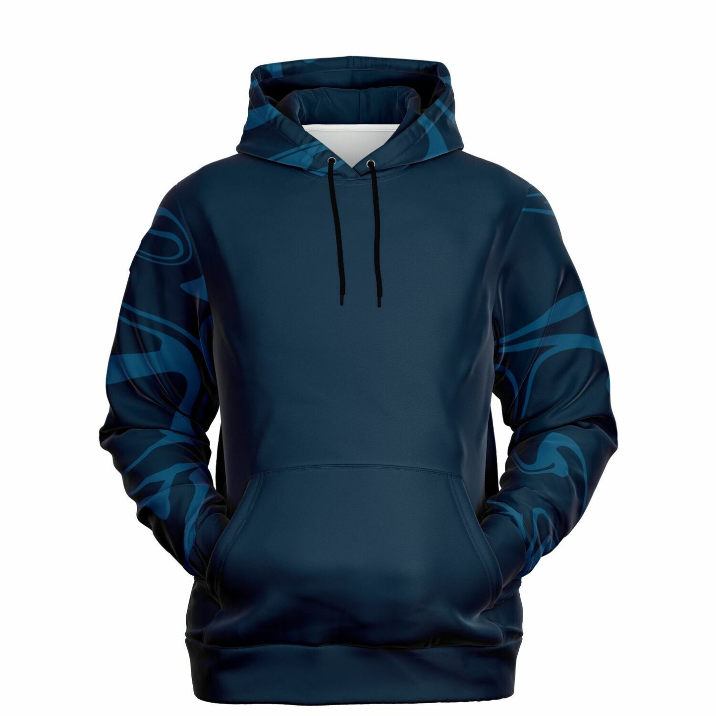 Men's Navy Blue Paddle Surf and Waves Fashion Hoodie