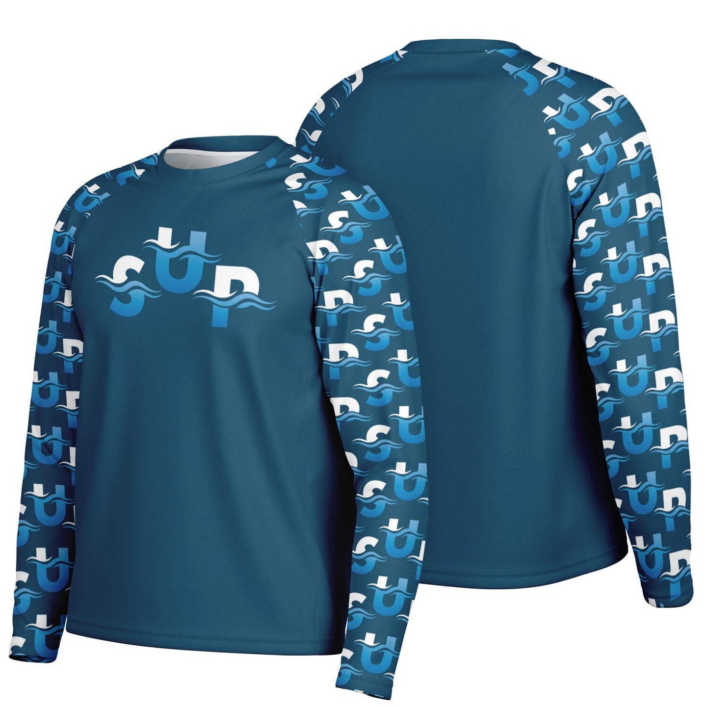 Men's Navy SUP Athletic Long Sleeve Performance Shirt