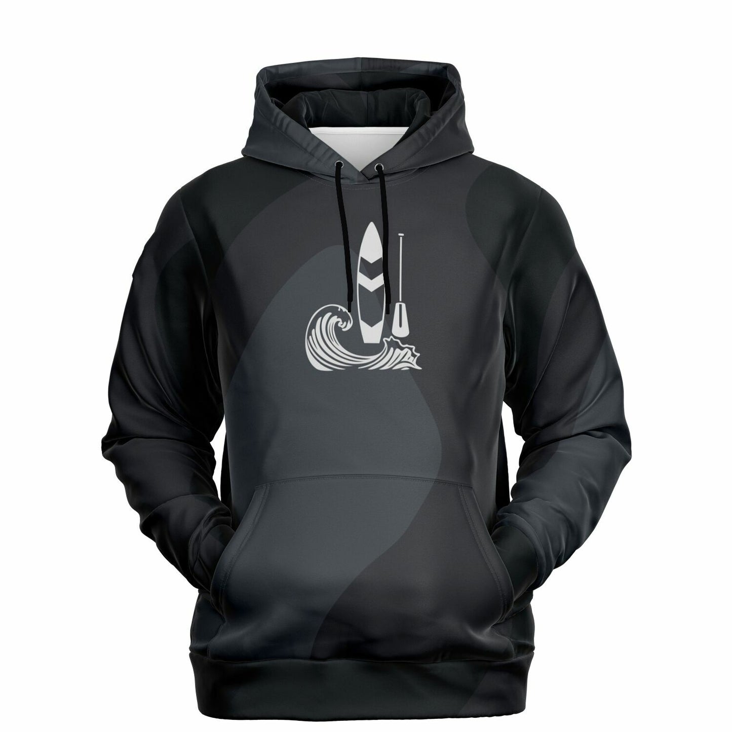 Men's Grey Paddle and Wave Fashion Hoodie