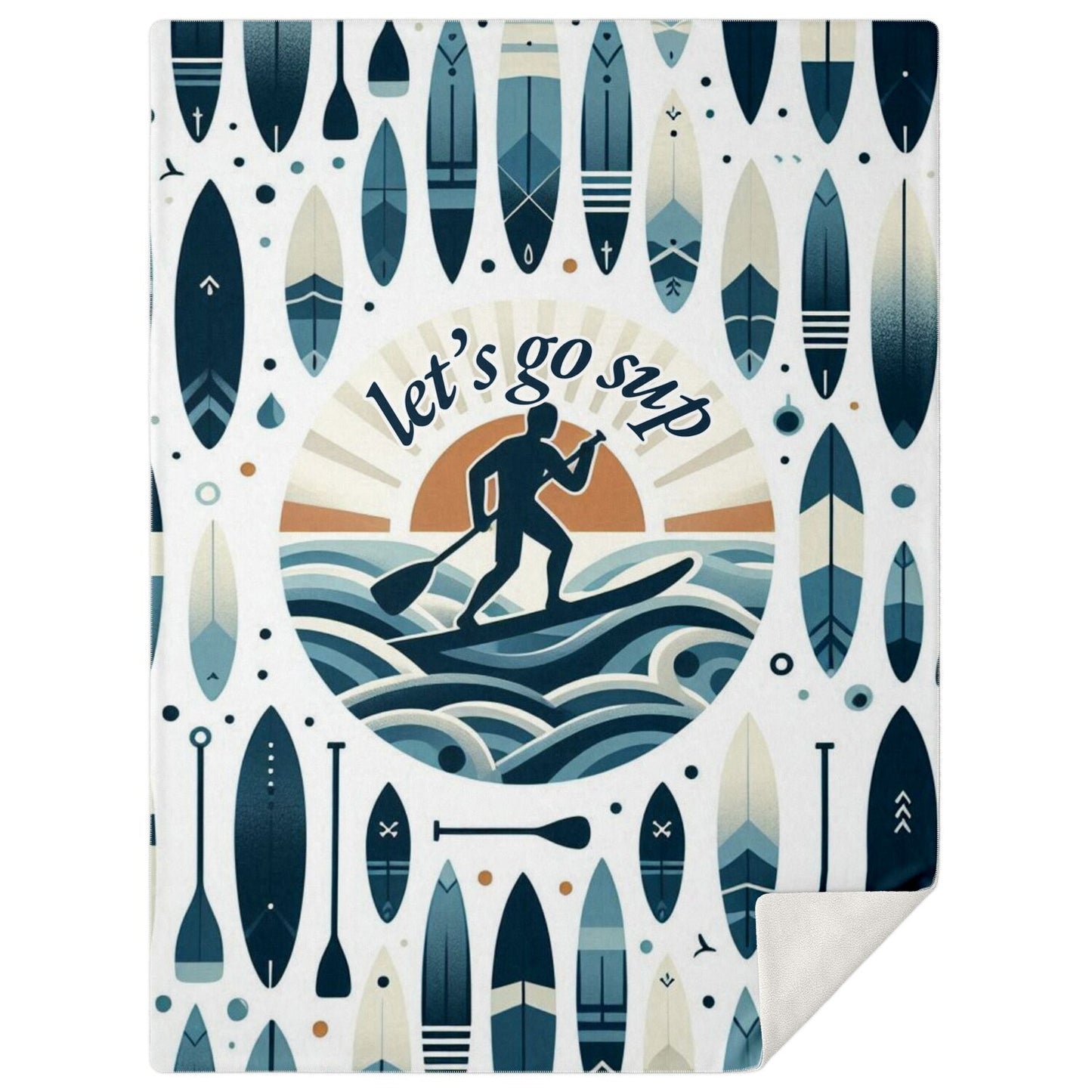 Ride The Waves-Paddleboarding Spirit Premium Microfleece Blanket