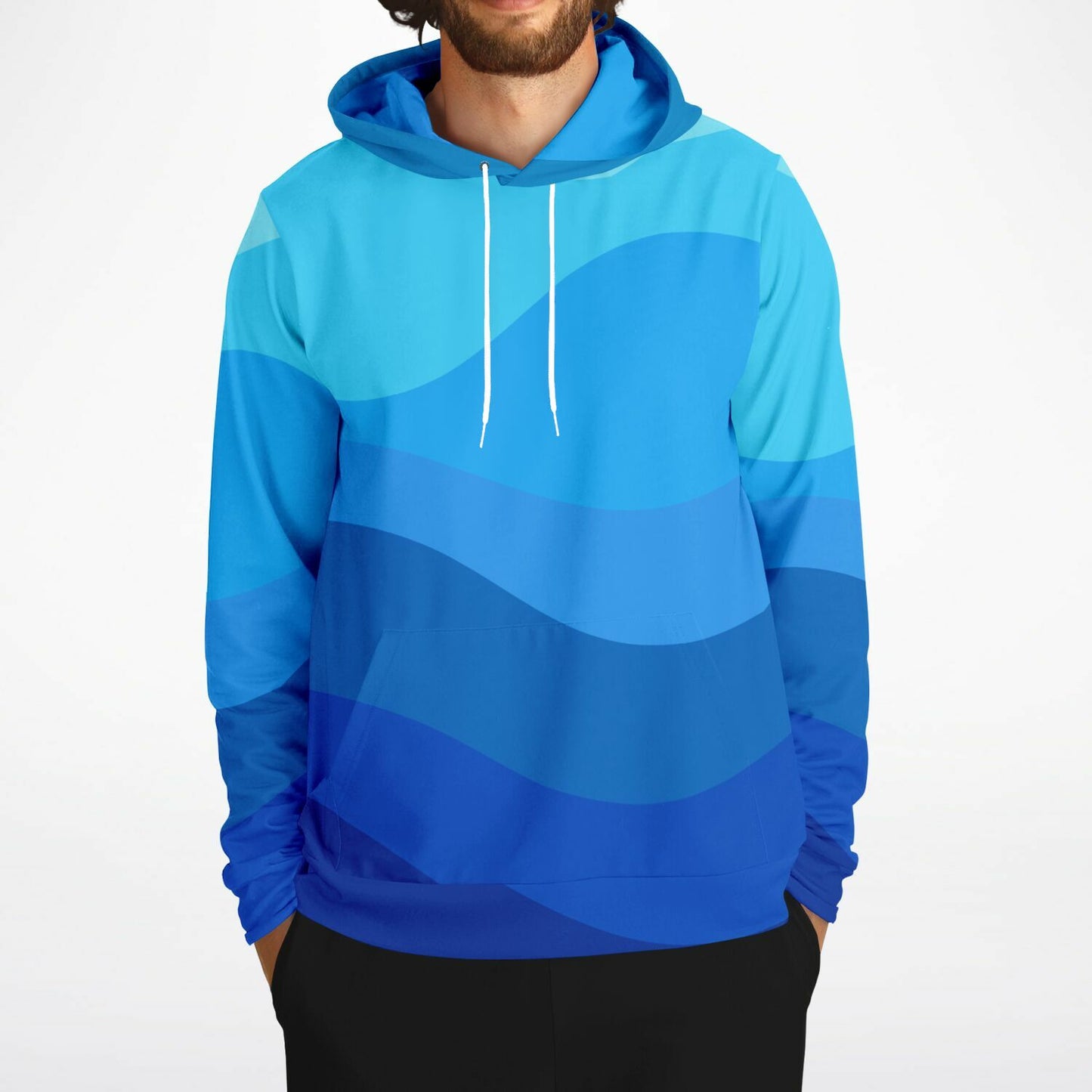 Men's Athletic Ocean Wave Hoodie