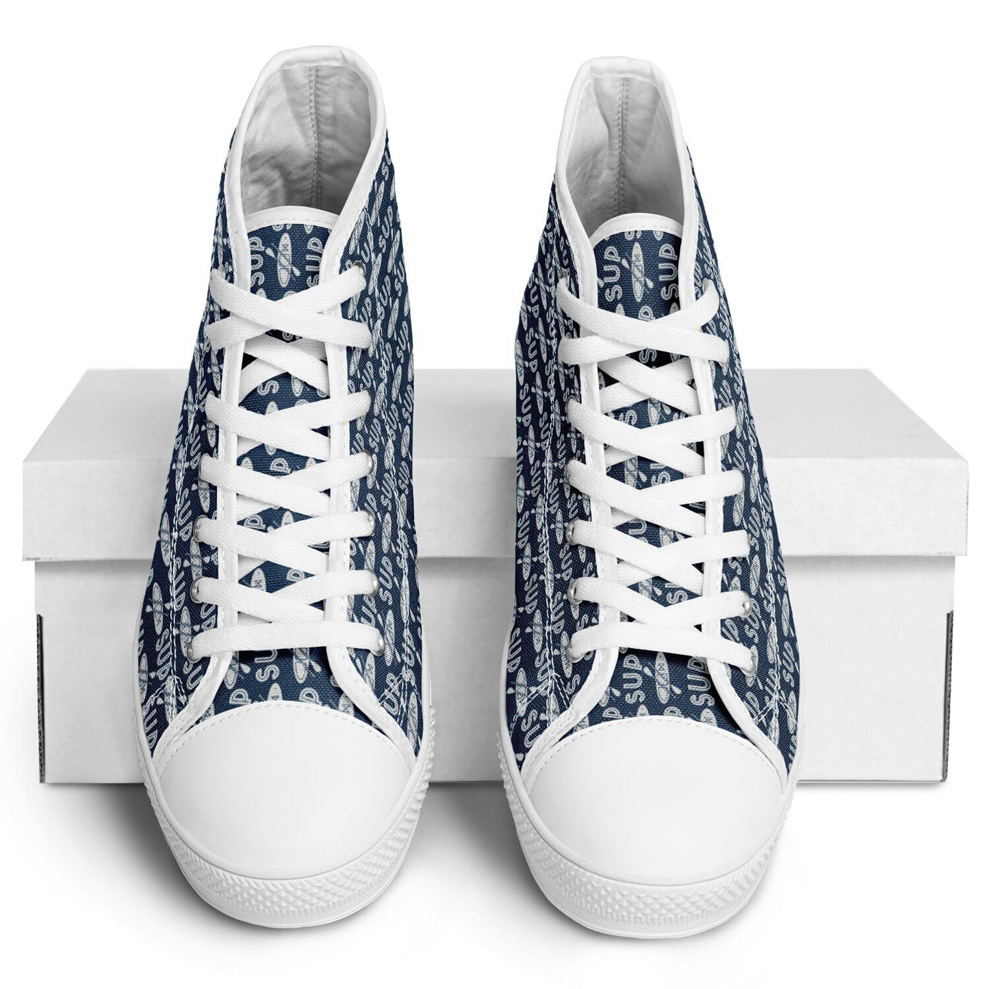 Men's White and Blue SUP and Paddle Urban Peak High Top Shoes