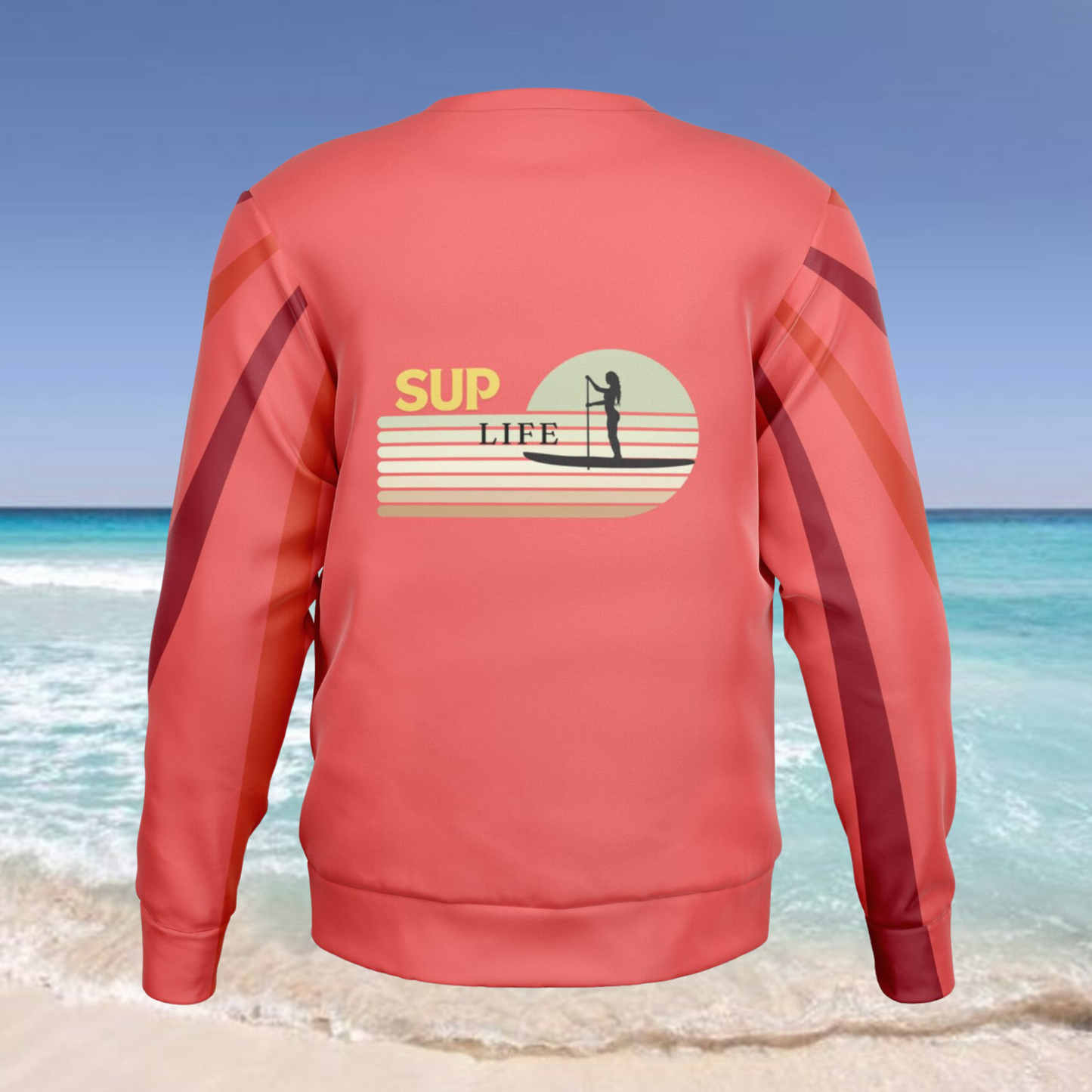 Women's Red SUP Time Athletic Sweatshirt