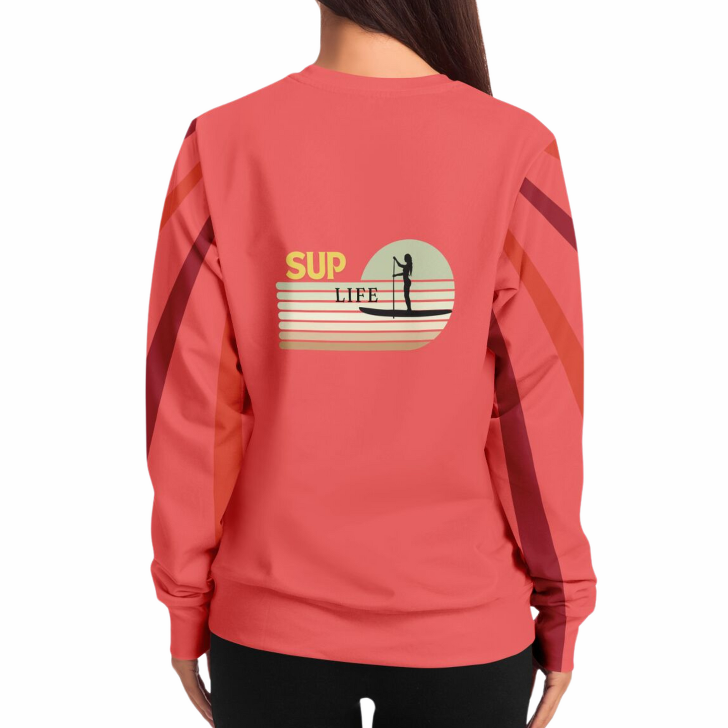 Women's Red SUP Time Athletic Sweatshirt