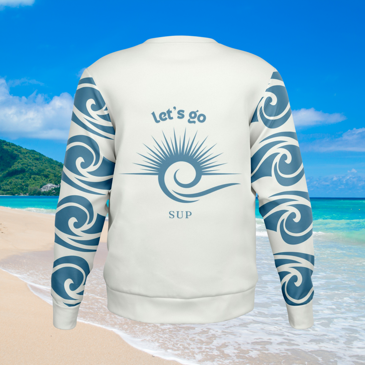 Men's Off White Let's Go SUP Athletic Sweatshirt