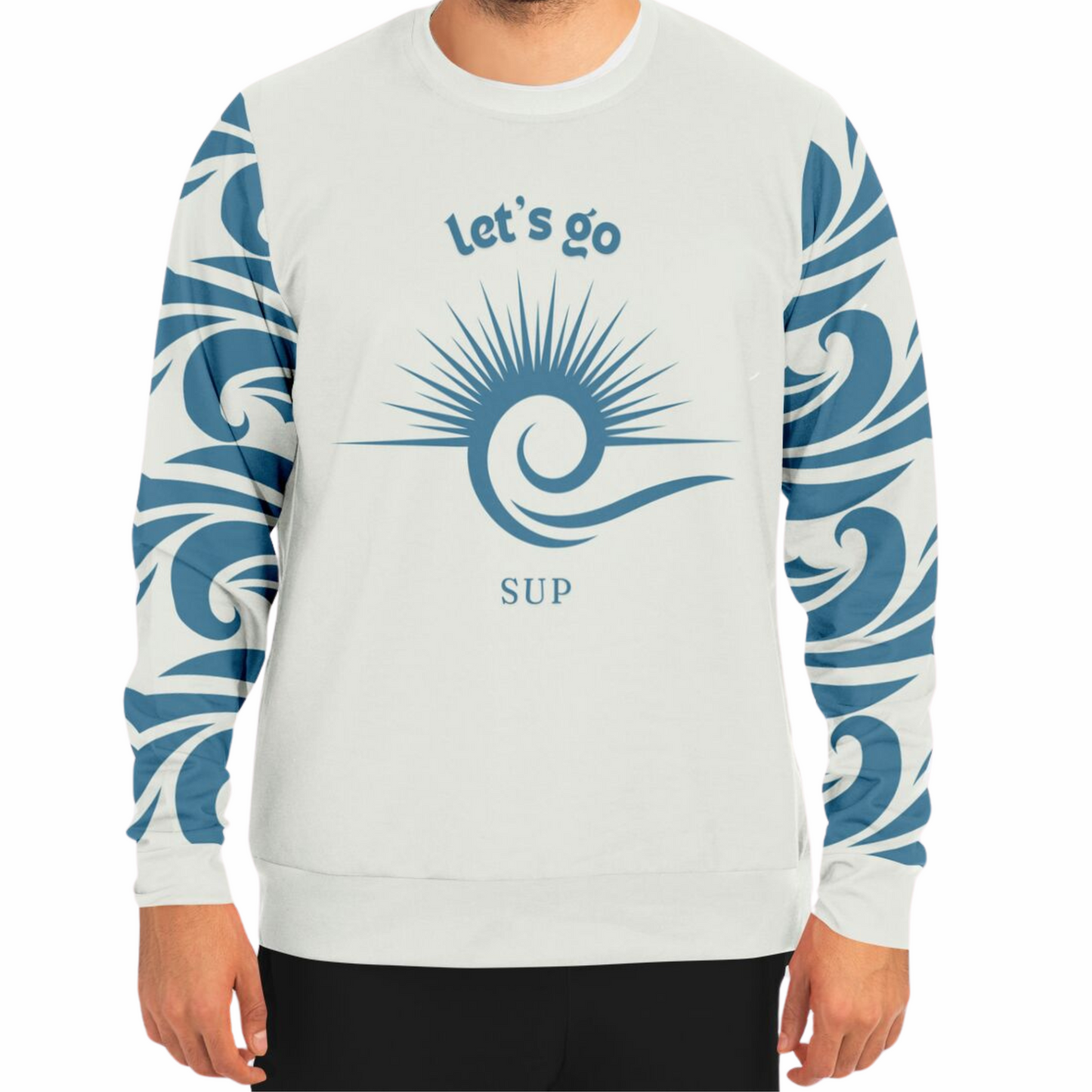 Men's Off White Let's Go SUP Athletic Sweatshirt