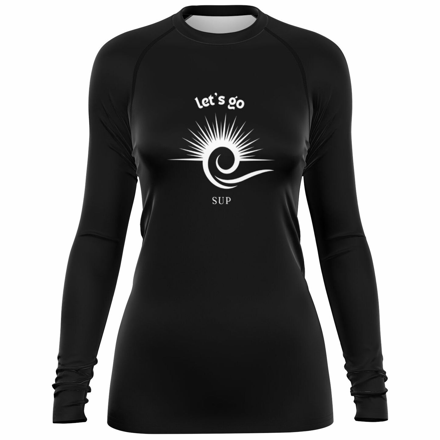 Women's Athletic Black and White Rashguard