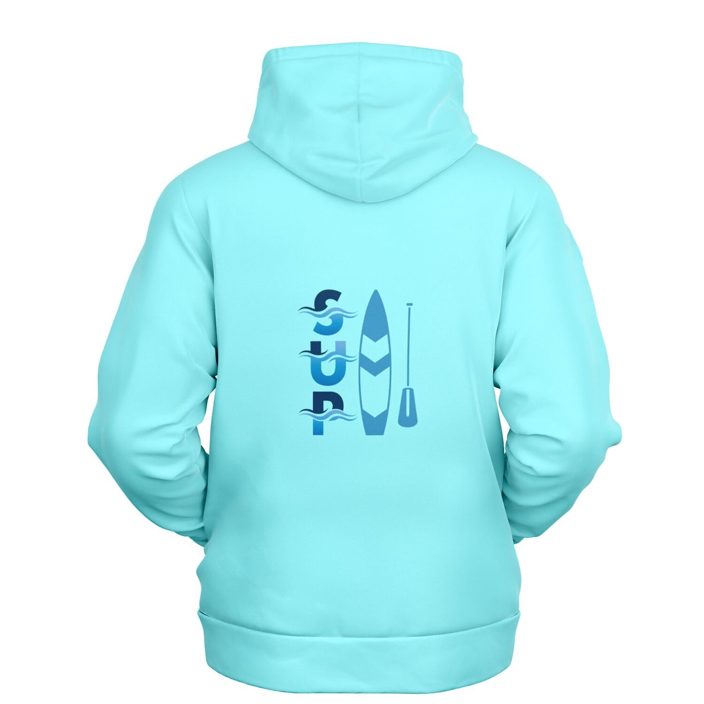 Women's Pale Cyan SUP Athletic Hoodie – Paddleboard Design