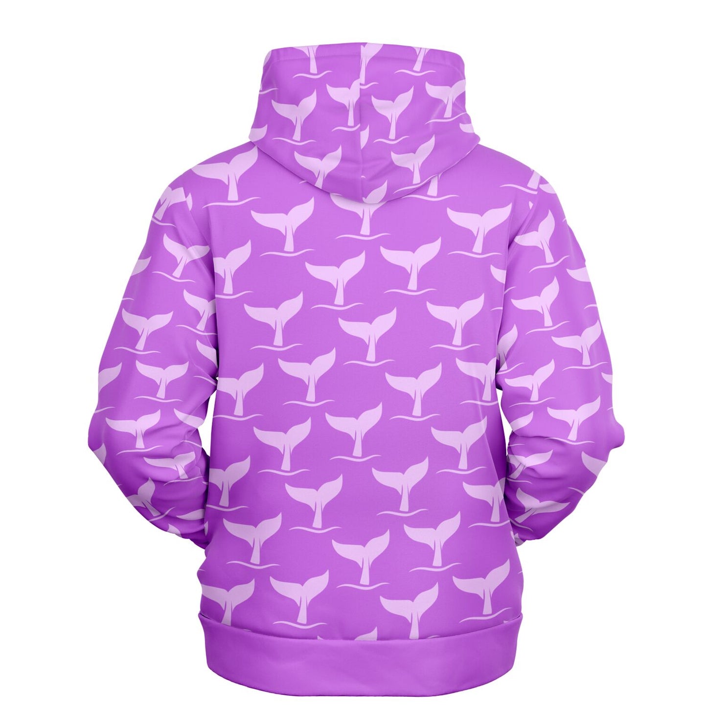 Women's Athletic Purple Whale Tail Wave Hoodie