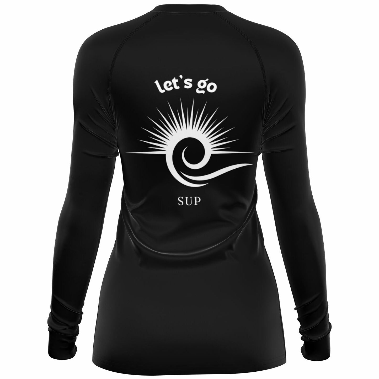 Women's Athletic Black and White Rashguard
