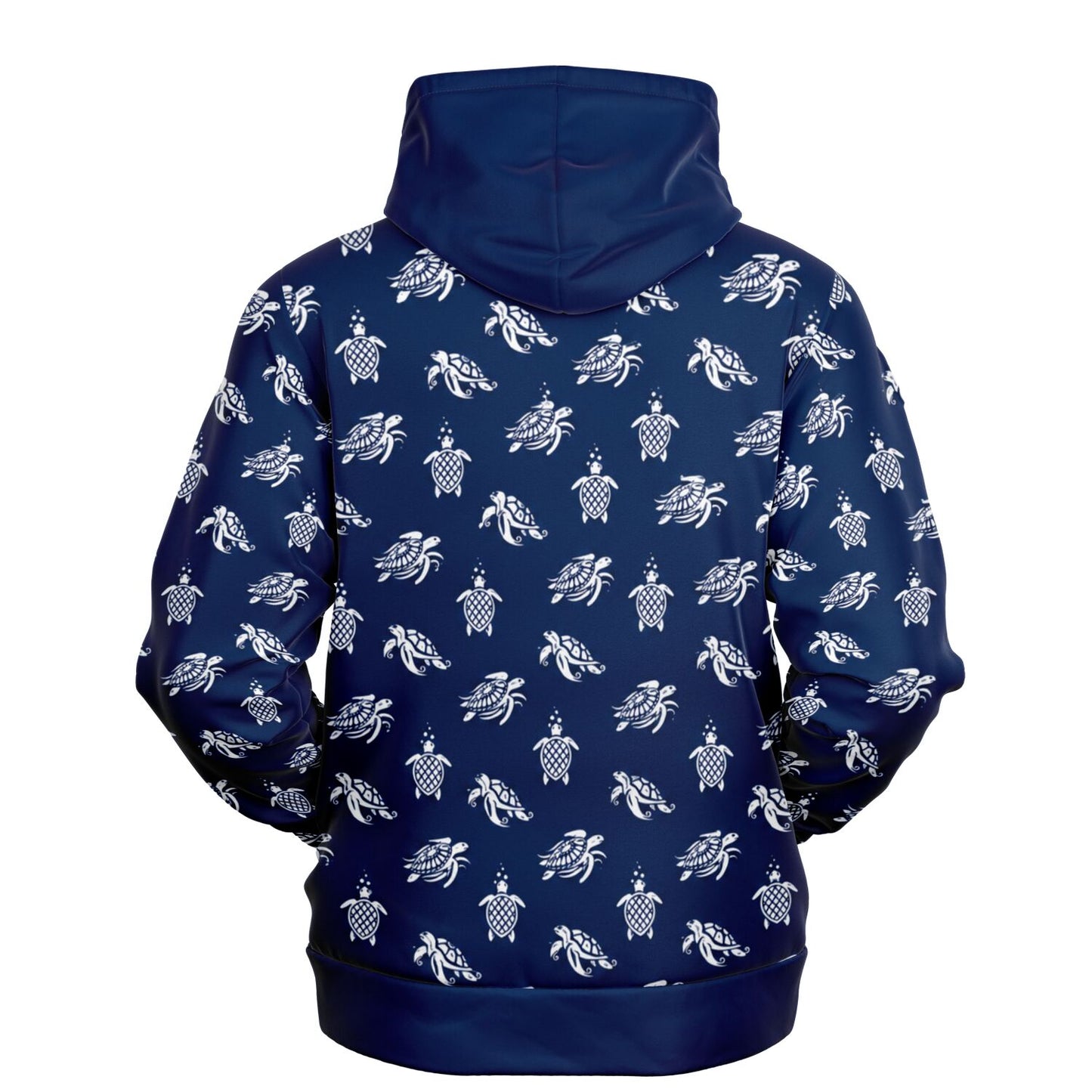 Women's Navy Sea Turtle Pattern Athletic Hoodie