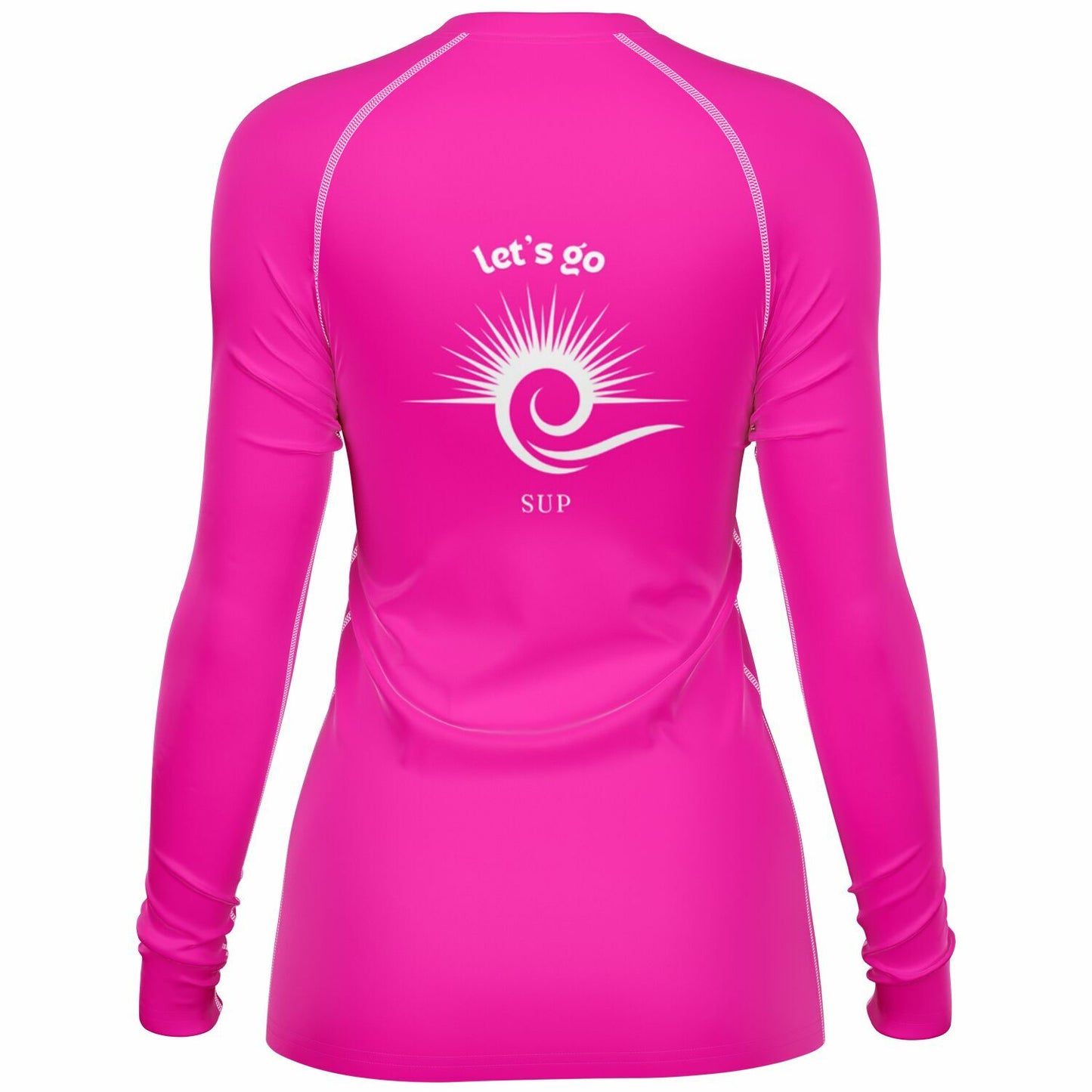 Women's Long Sleeve Hot Pink Rashguard
