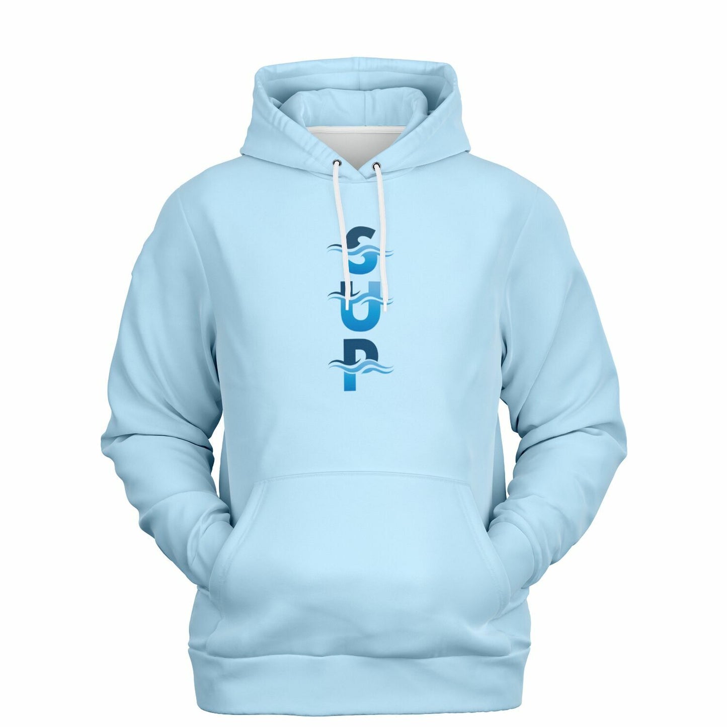 Women's Light Blue SUP and Waves Athletic Hoodie