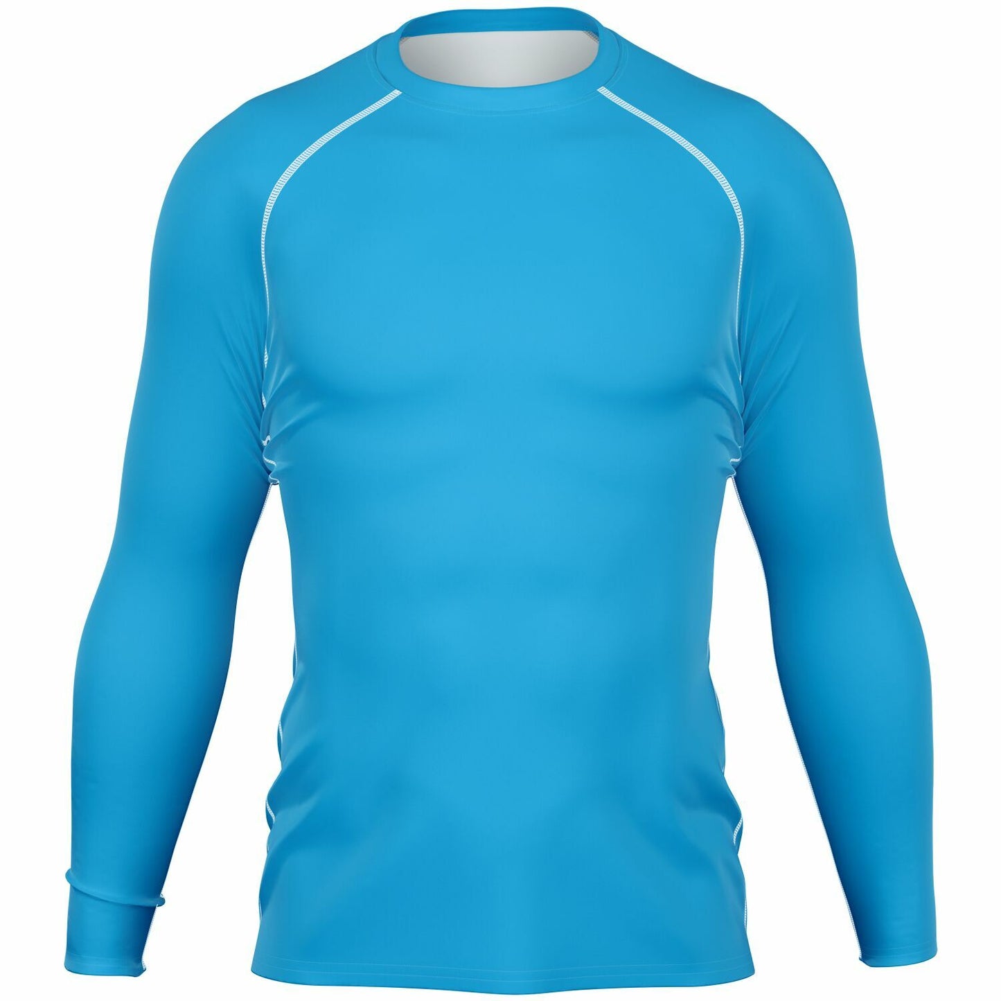 Men's Blue Surfing Skull Rashguard