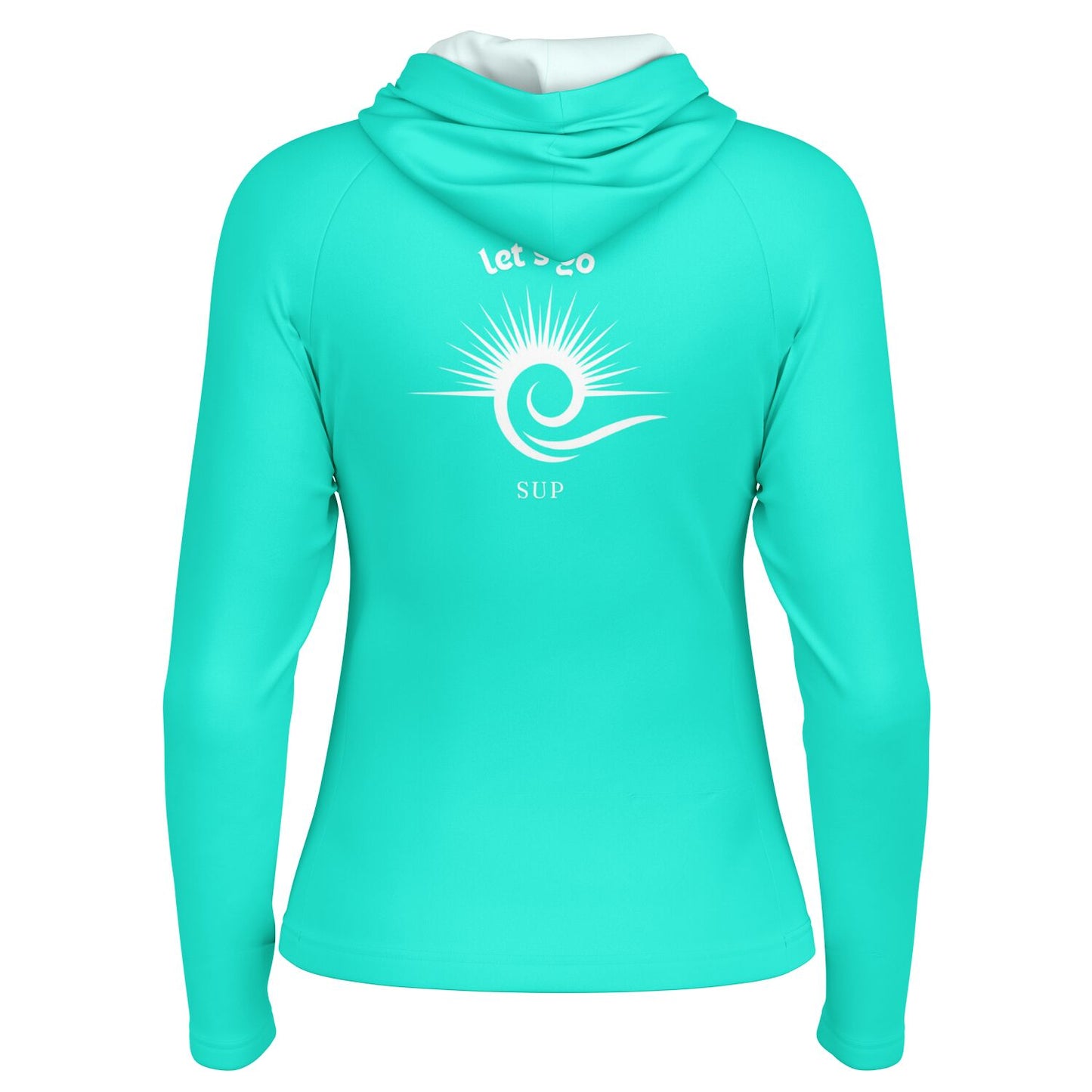 Women's Turquoise SUP Long Sleeve Hooded Performance Shirt