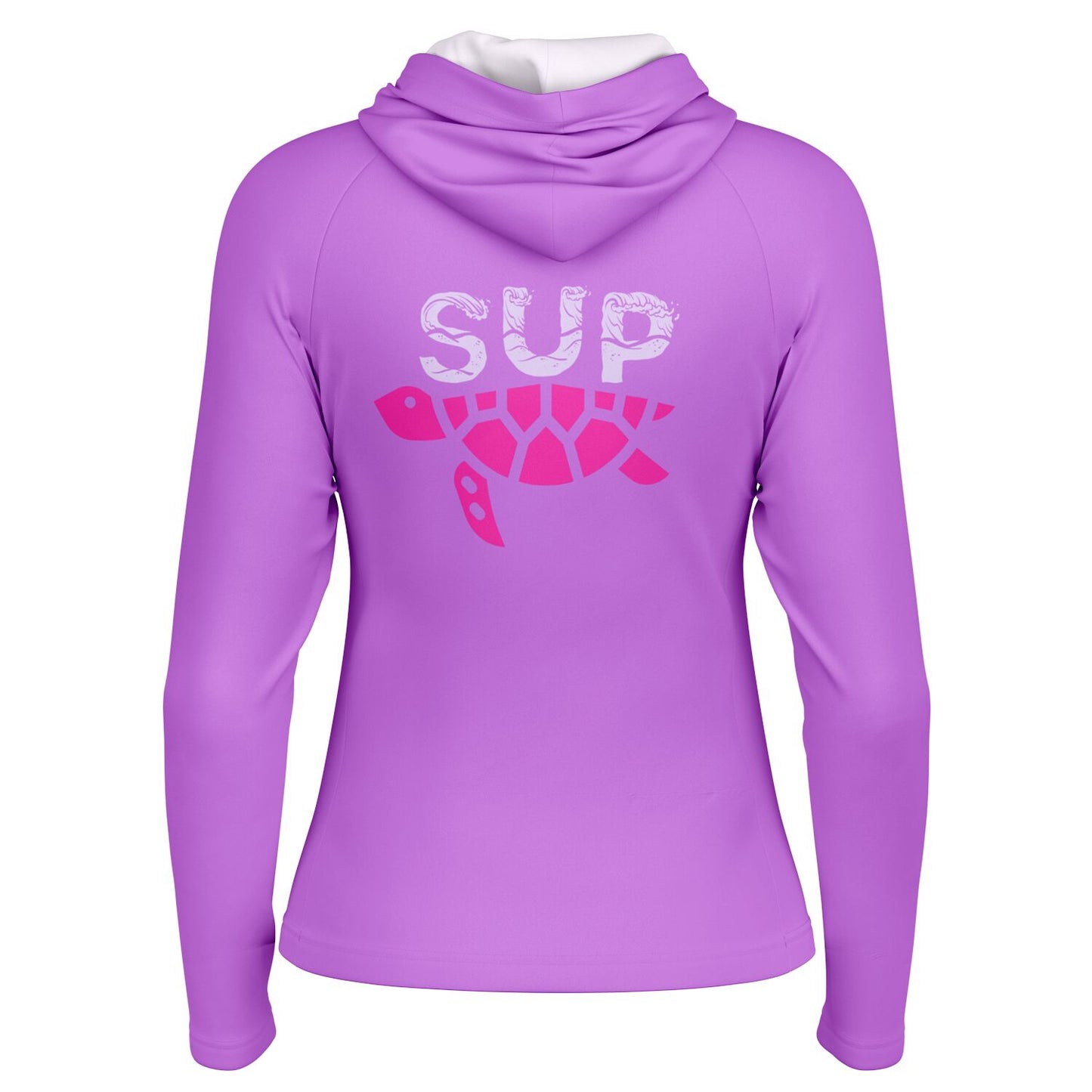 Women's Magenta Long Sleeve SUP Hooded Performance Shirt