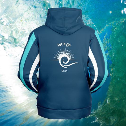 Unisex Blue Let's Go SUP Athletic Hoodie