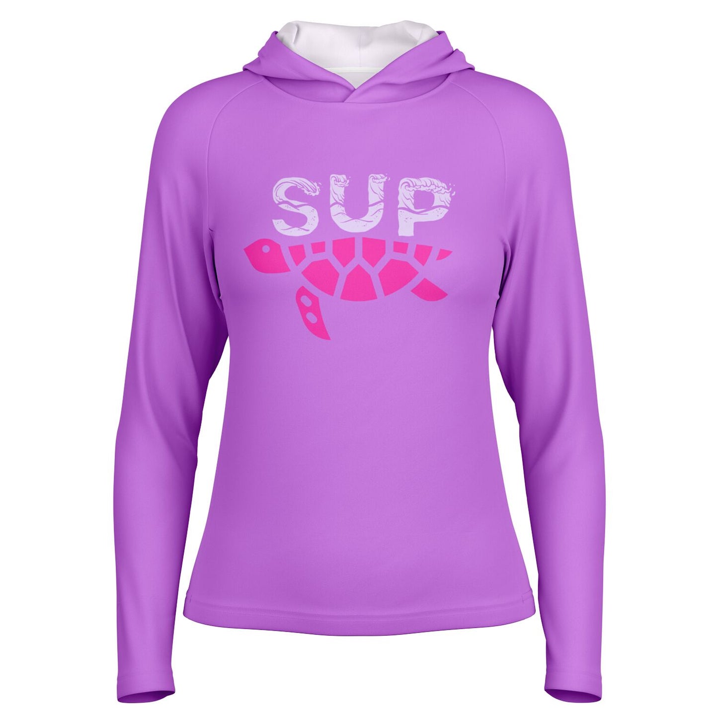 Women's Magenta Long Sleeve SUP Hooded Performance Shirt