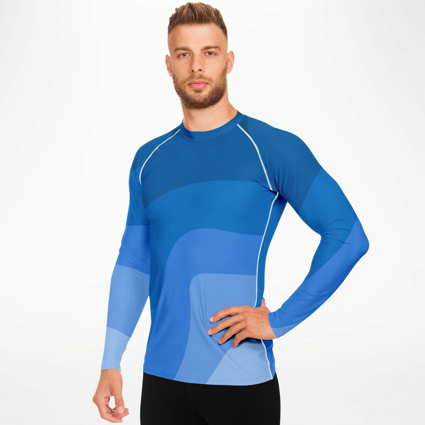 Men's Blue Catch the Waves Rashguard