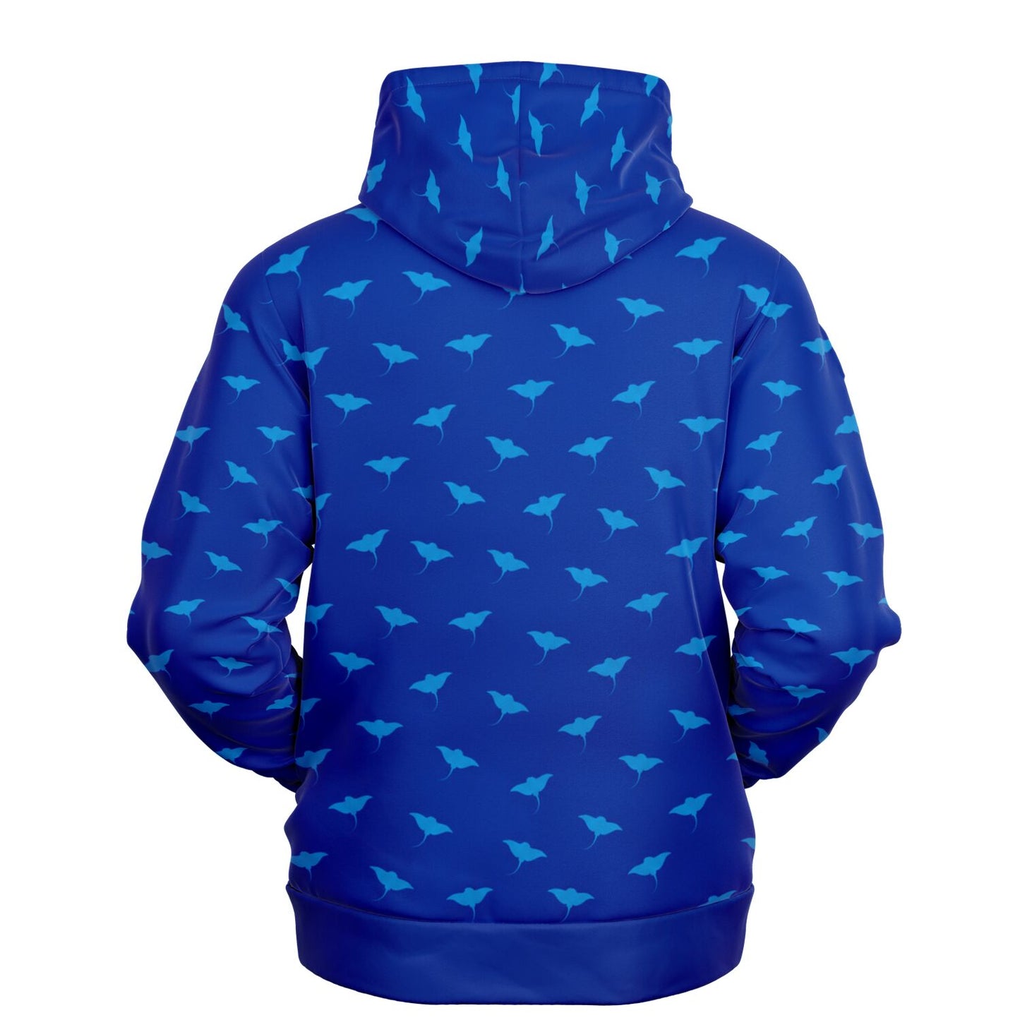Men's Ocean Blue Stingray Athletic Hoodie