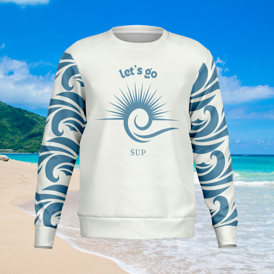 Men's Off White Let's Go SUP Athletic Sweatshirt
