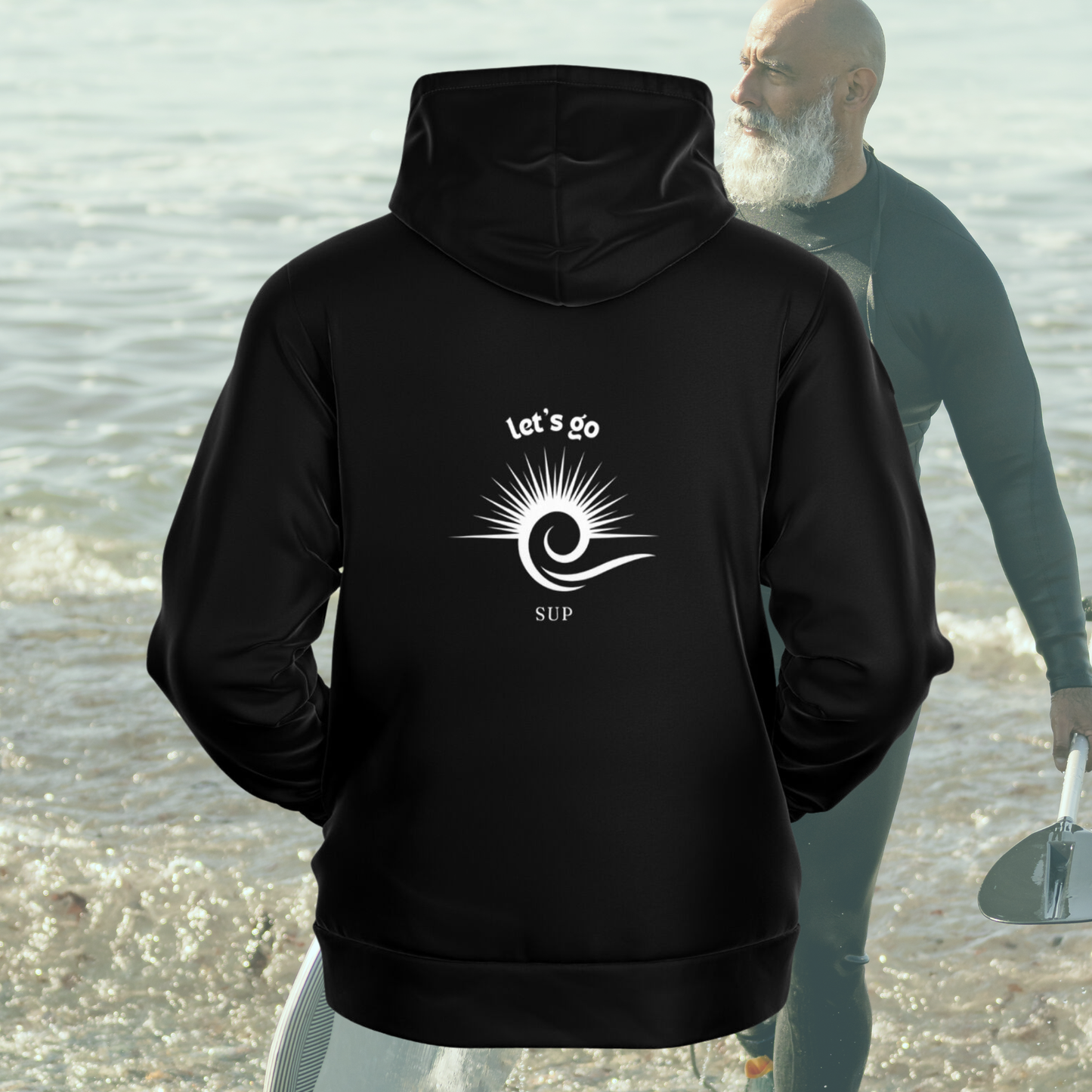 Athletic Black Athletic Let's Go SUP Hoodie for Men and Women